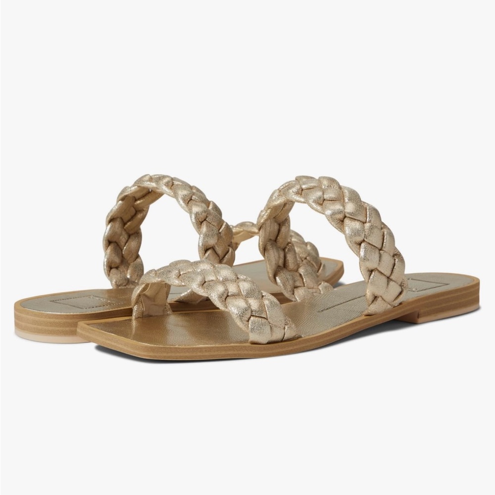 Dolce Vita Gold Braided Sandals for Casual Comfort